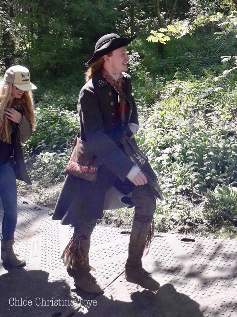 outlander season 4 behind-the-scenes filming, filming outlander, John Hunter Bell, young Ian