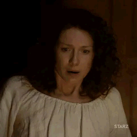 author diana gabaldon, caitriona balfe as claire fraser