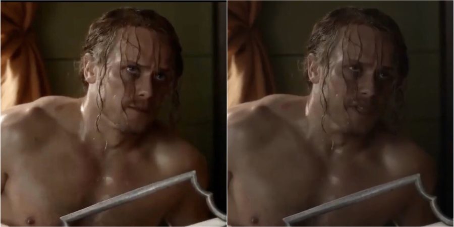 jamie fraser telling claire not to amputate his leg, outlander season 5