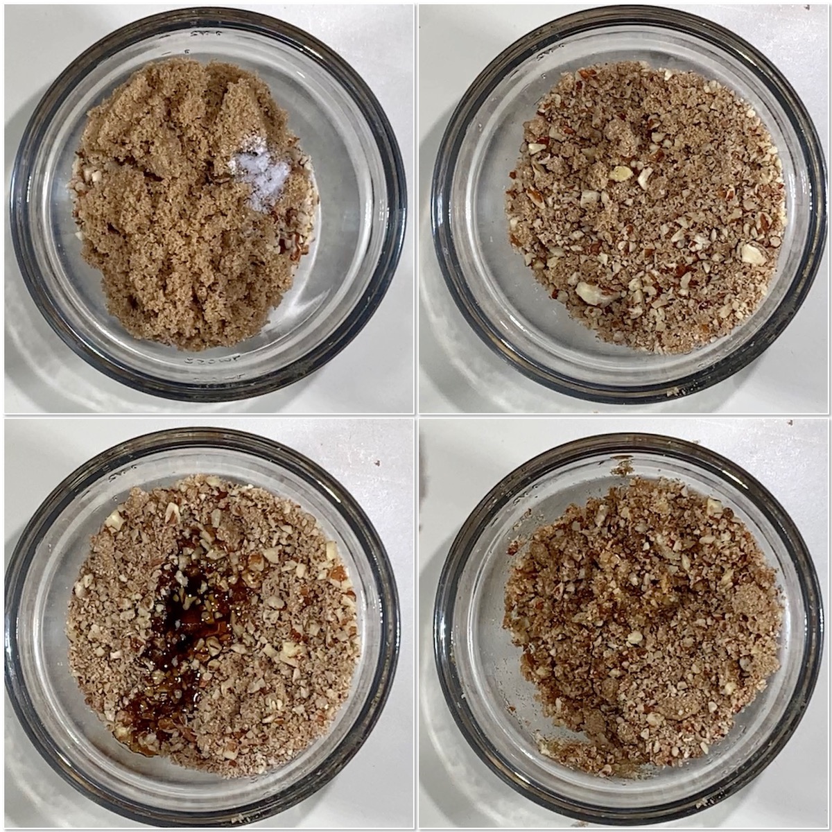 Making Praline Pumpkin Pie praline topping collage