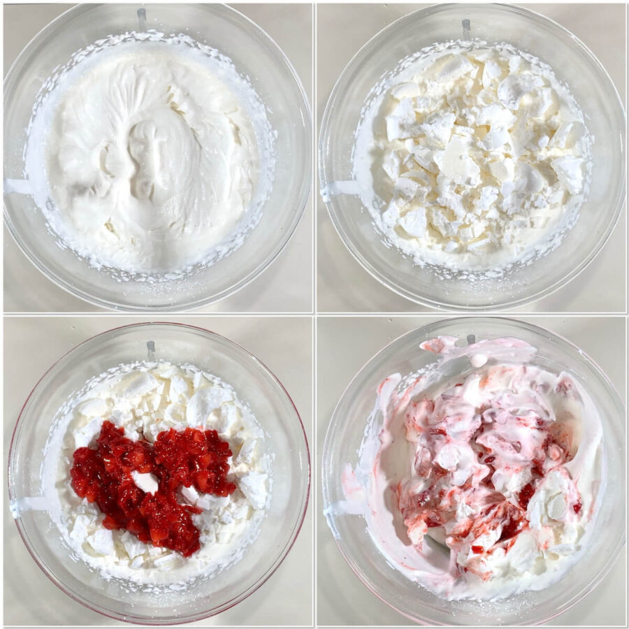 Assembling Eton Mess collage