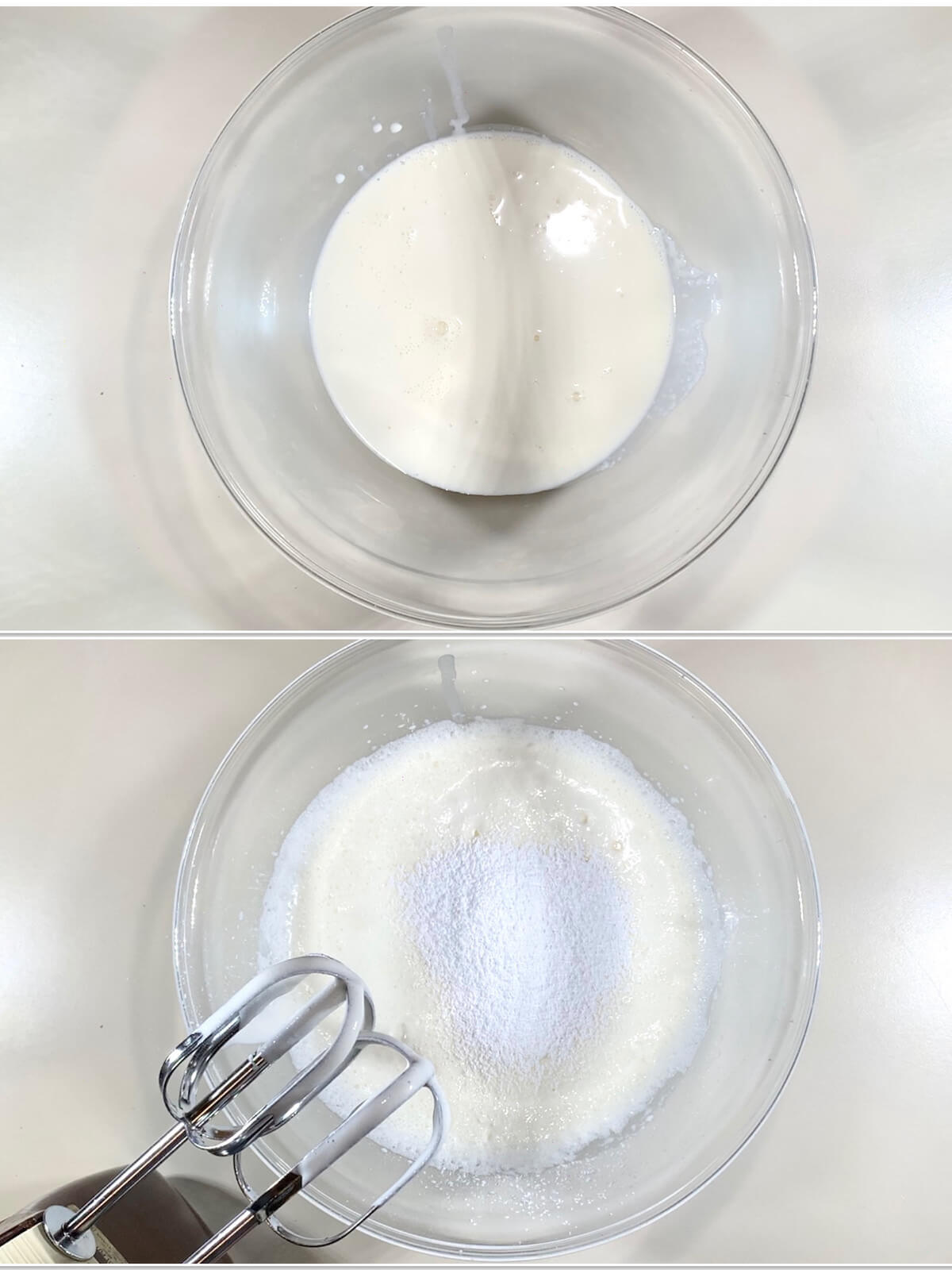 Starting whipped cream for Eton Mess collage