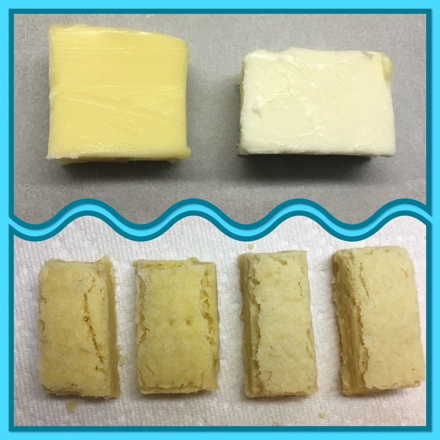 butter comparison & shortbread comparison collage