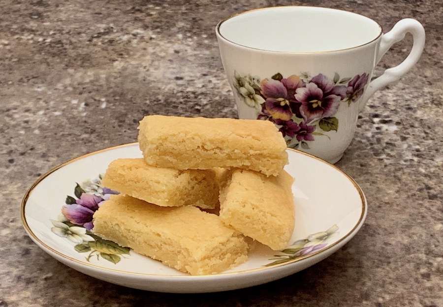 Tammy Lish Spencer, homemade shortbread closeup with teacup