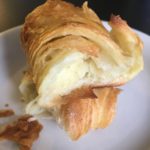 plated croissant closeup