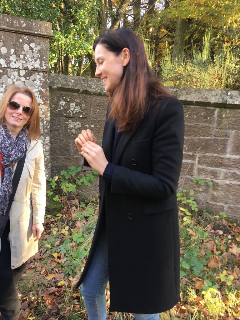 outlander season 4 behind-the-scenes photos, filming outlander, caitriona balfe