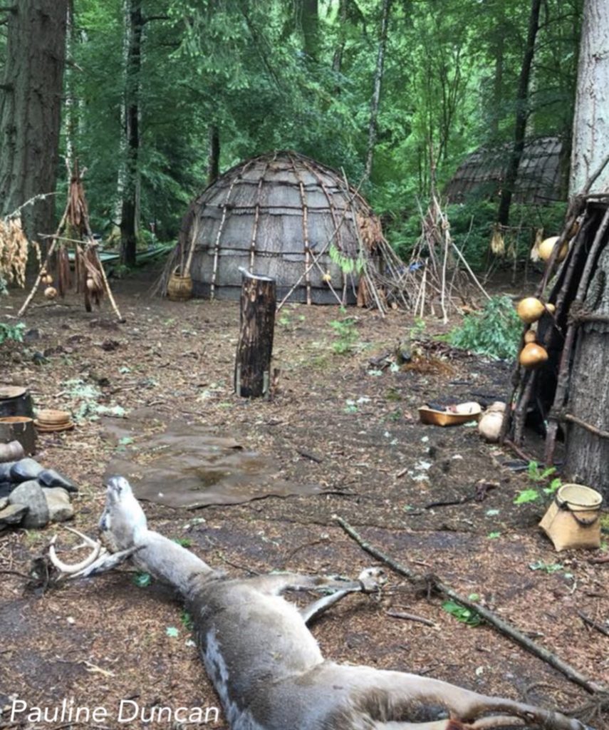 outlander season 4 behind-the-scenes photos, filming outlander, faskally forest, mohawk village