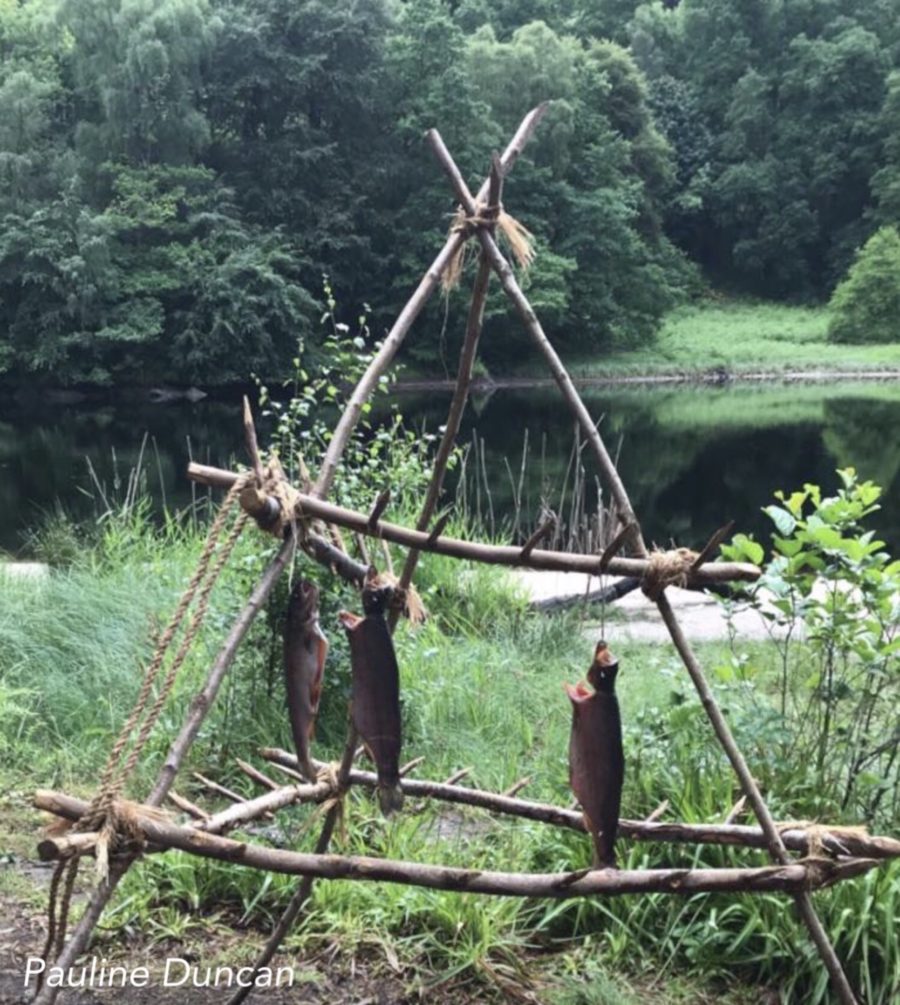 behind the scenes filming outlander season 4, outlander episode 412 providence, faskally wood, filming the mohawk village in outlander