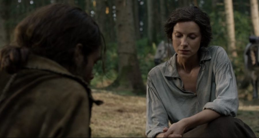 outlander season 4 finale heart score, claire and Jamie talking