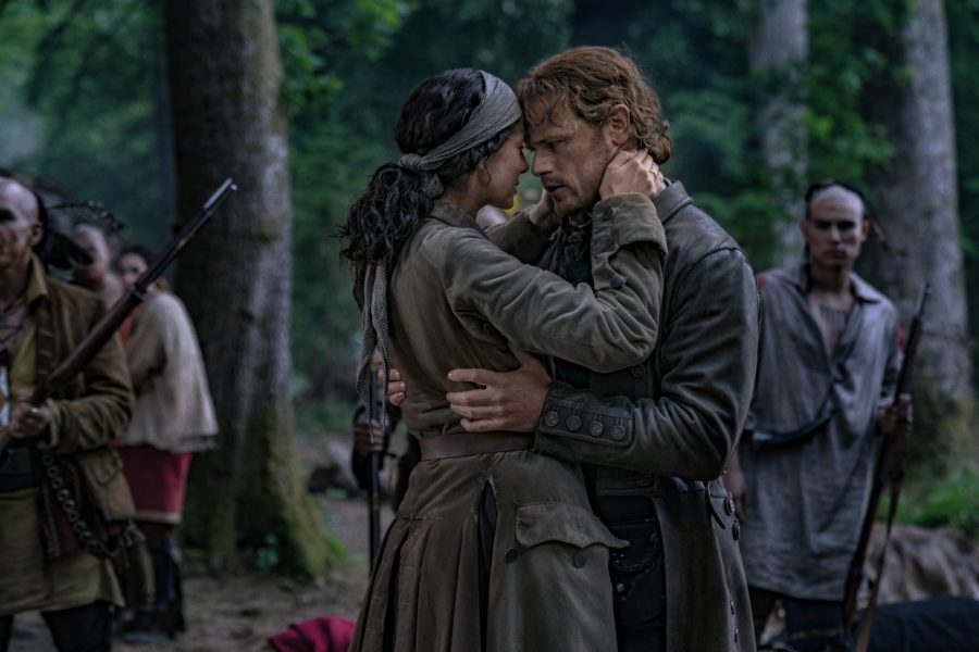 outlander season 4 finale heart score, Jamie saying good bye to Claire after offering himself to the Mohawks