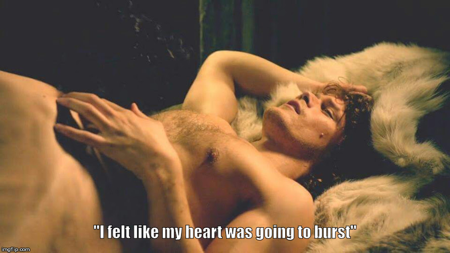 comparing two outlander weddings, jamie on wedding night