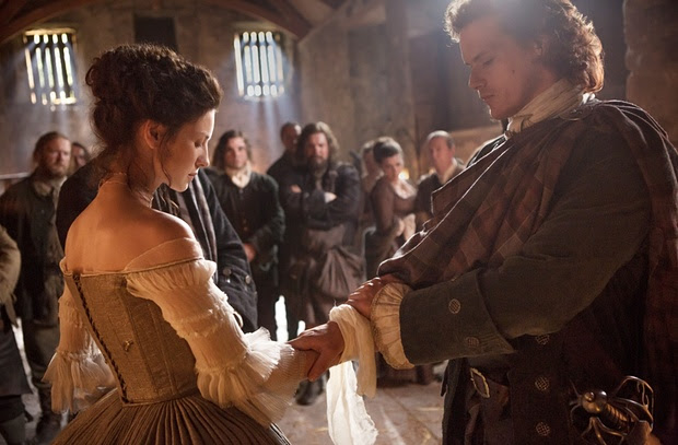 comparing two outlander weddings, Jamie and Claire's wedding