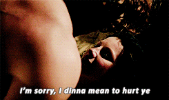 comparing two outlander weddings, Jamie on his wedding night