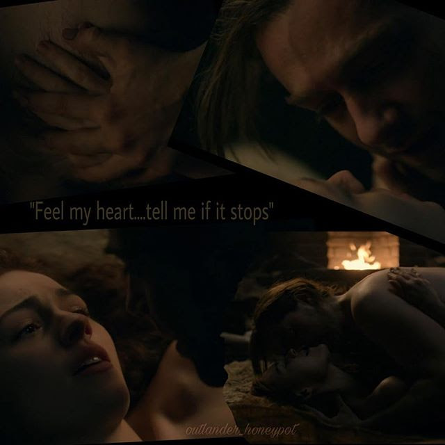 comparing two outlander weddings, roger on wedding night