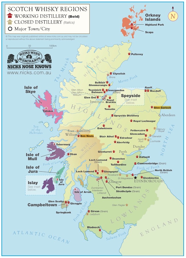 scotch whisky regions map