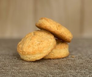 stack of sourdough biscuits