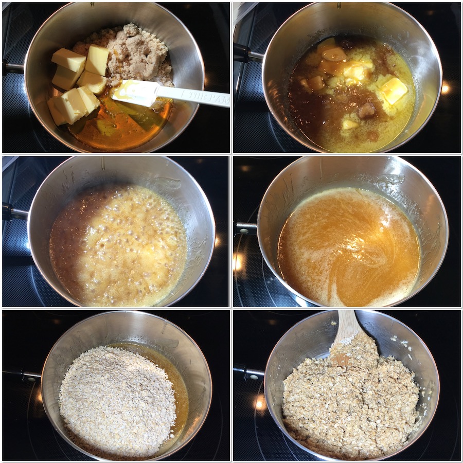 making the batter for British Flapjacks collage