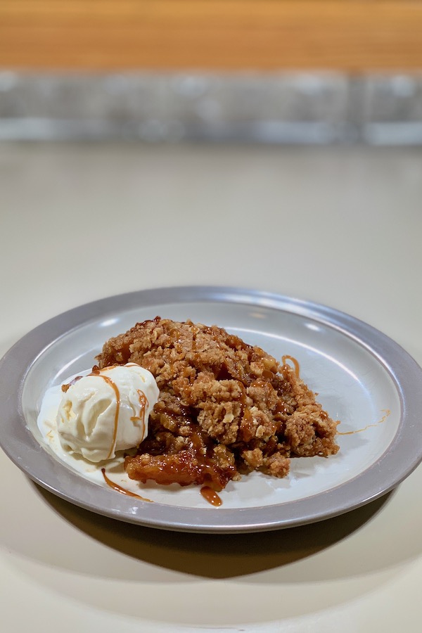 Apple Crisp plated serving closeup pinterest