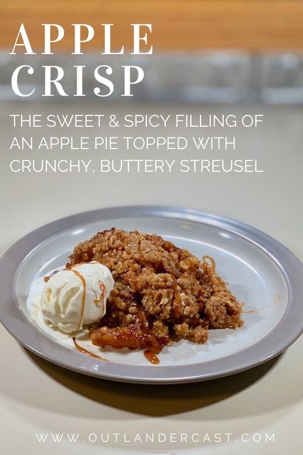 Apple Crisp plated serving Pinterest Banner
