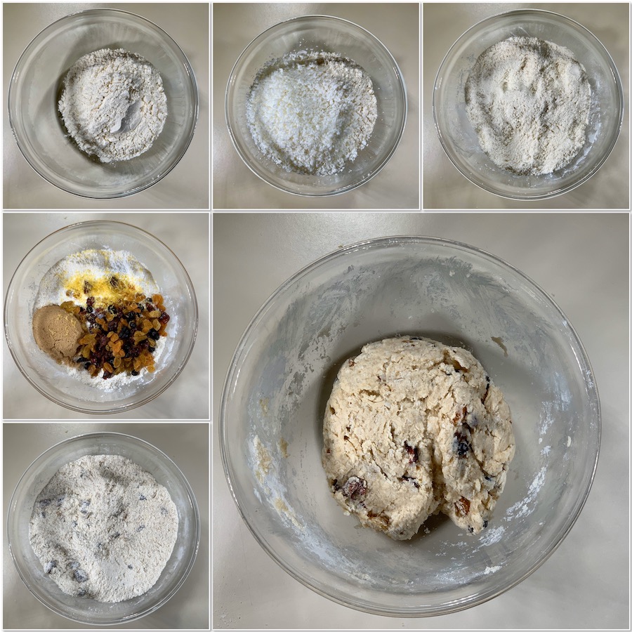 making dough for spotted dick collage