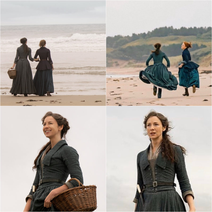 outlander season 5, claire and brianna on the beach