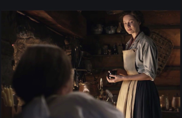 claire takes care of Lord John Grey while he has measles