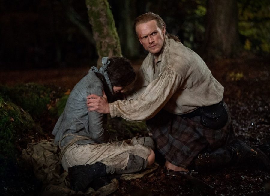 Jamie saving Claire, outlander season 5 finale