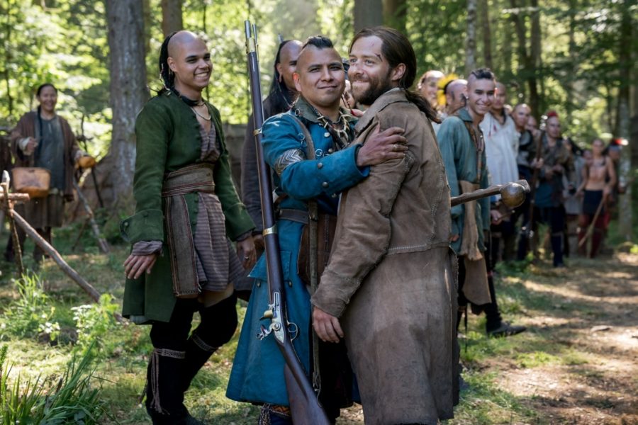 roger with native americans in outlander