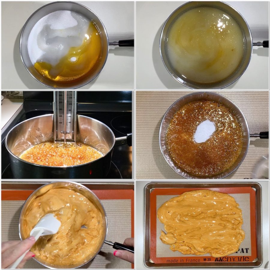 Making the Honeycomb candy base