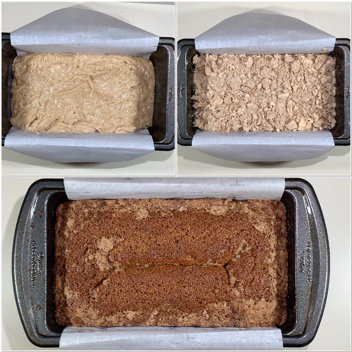 Sourdough Spice Cake before and after baking