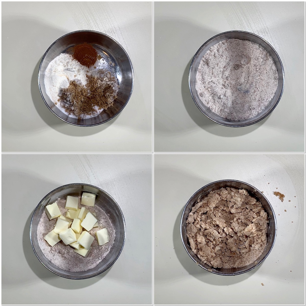 Making Sourdough Spice Cake topping collage