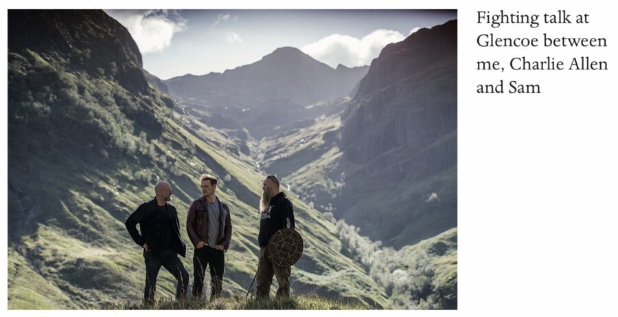 sam heughan and graham mctavish in glencoe