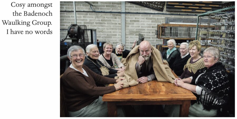clanlands, graham mctavish with waulking group in Scotland