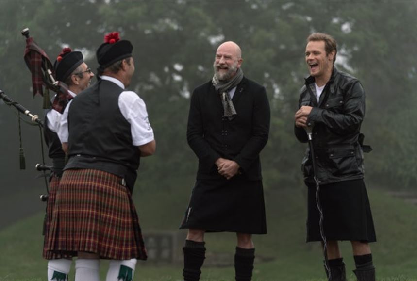 bagpipers in men in kilts