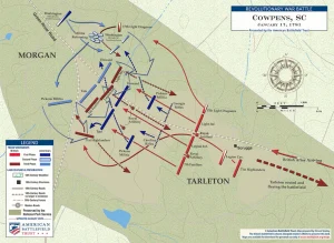 Battle of Cowpens map or illustration